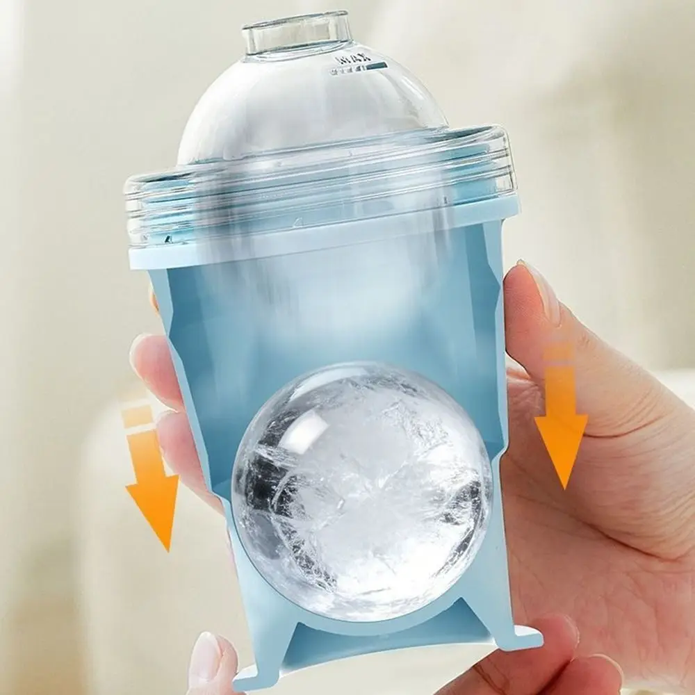 Multifunctional Foldable Ice Ball Cup 2in1 Silicone Ice Cube Tray Press Easy Demoulding Ice Hockey Cup