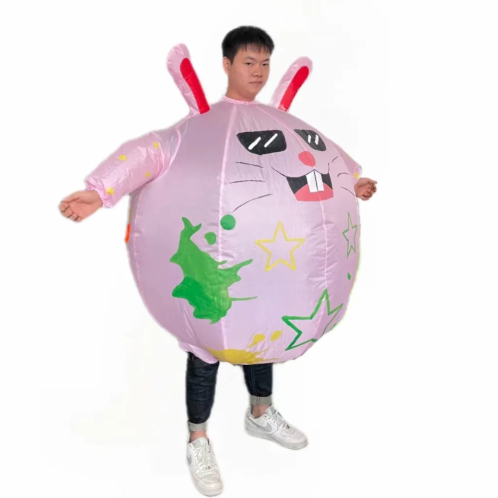 Easter Bunny Inflatable Costumes Mascot Multi-Kinds Rabbit Fancy Halloween Christmas Cosplay Party Bunny Dress Suits for Adult