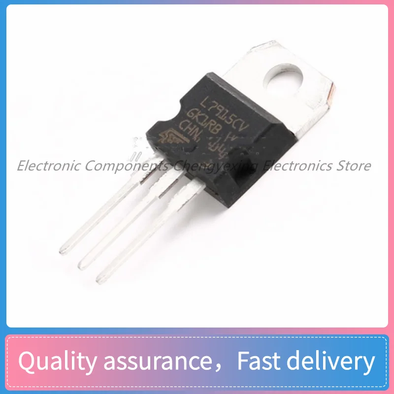 

5pcs L7915CV-DG TO-220 1.5A/-15V Three terminal linear voltage regulator chip