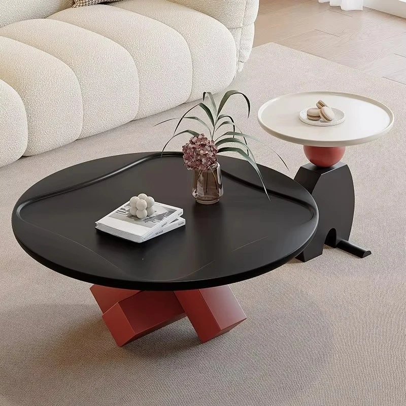 

Italian minimalist coffee table and side table set round multi-functional creative designer living room home