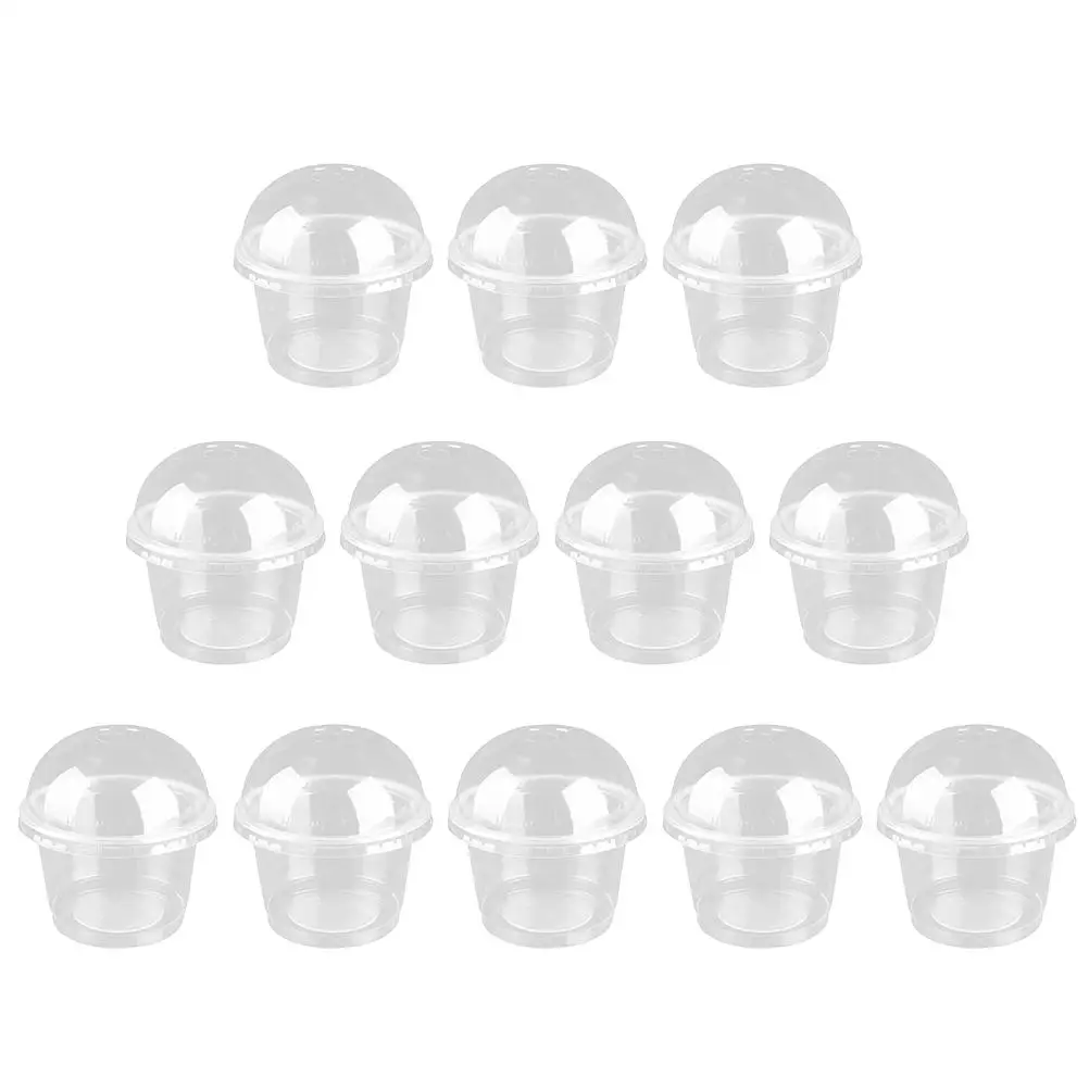 

20 Pcs Dessert Cup Desert Cups with Lids Smoothie Clear Ice Cream Containers Plastic Dome