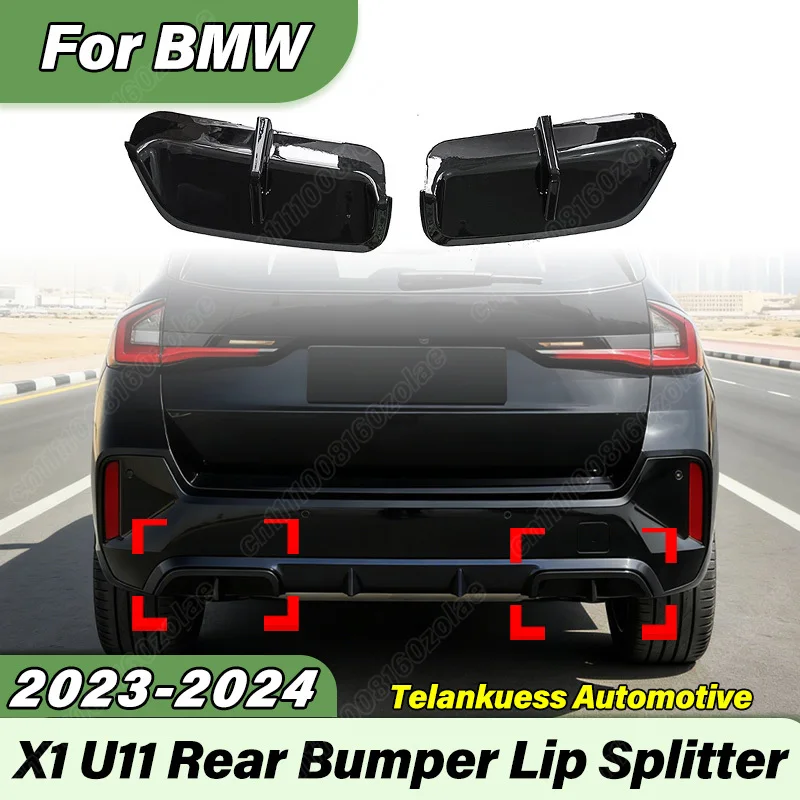 For BMW X1 U11 2023 2024 Automobile Rear Trunk Spoiler Sports Racing 2-piece Rear Turbulence Body Modification Kit