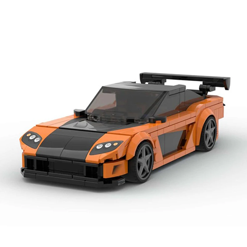 

Furious Movies Model MOC Building Bricks RX-7 Sports Car Modular Technology Gifts Holiday Assemble Children Toys Suit