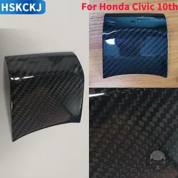 For Honda Civic 10th Gear Base Cover Stickers Manual Transmission Real Carbon Fiber Black Paste Style Interior Car Accessories