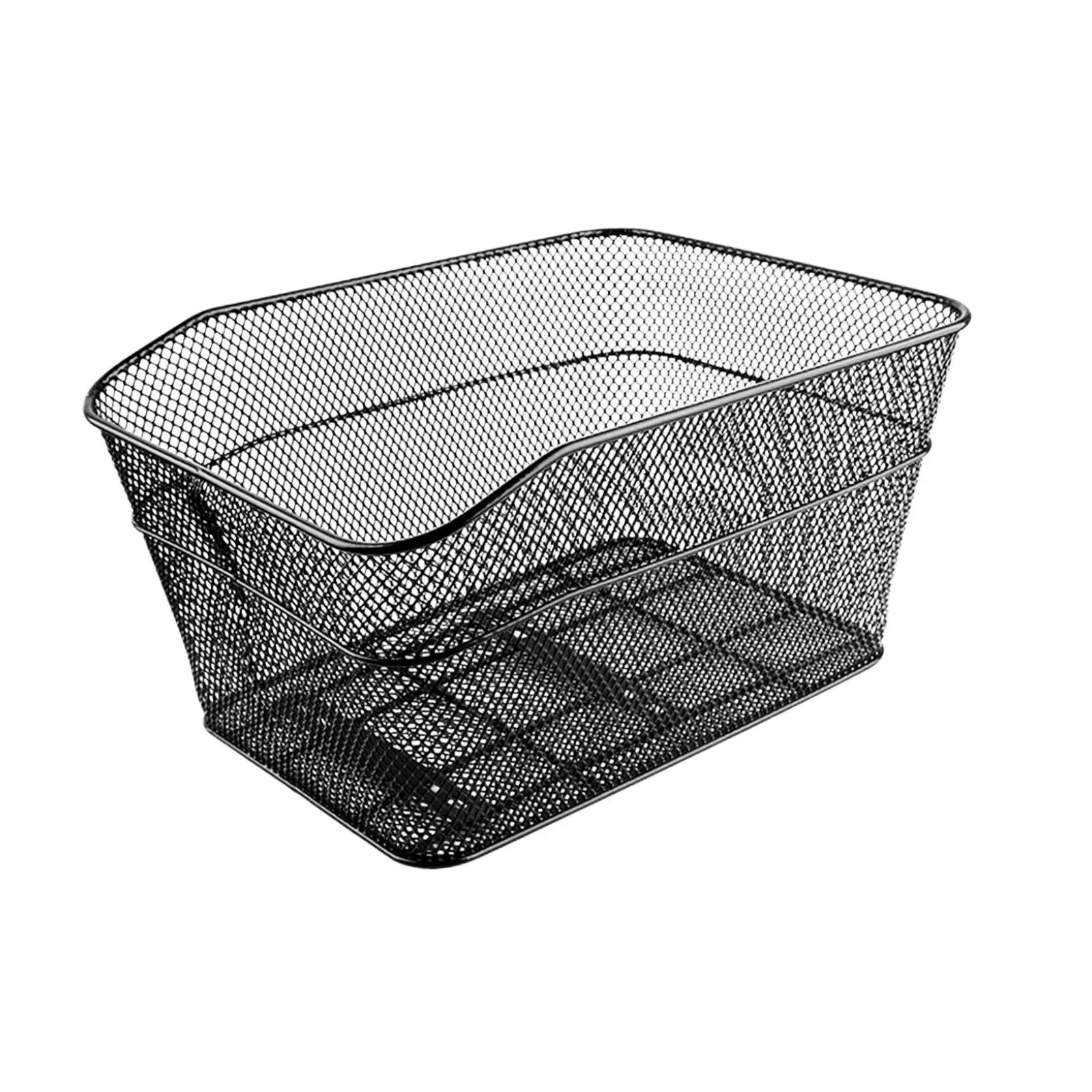 Rear Bike Basket Storage Basket Bike Frame Basket Large Rear Bike Cargo Rack Rear Bicycle Basket for Shopping Camping