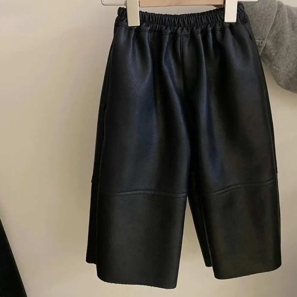 طقم شتوي للفتيات من سانريو هالو كيتي سترة محبوكة سميكة كورية جديدة وسراويل جلدية شتوية مخملية طقم مكون من قطعتين عصري رائع #6