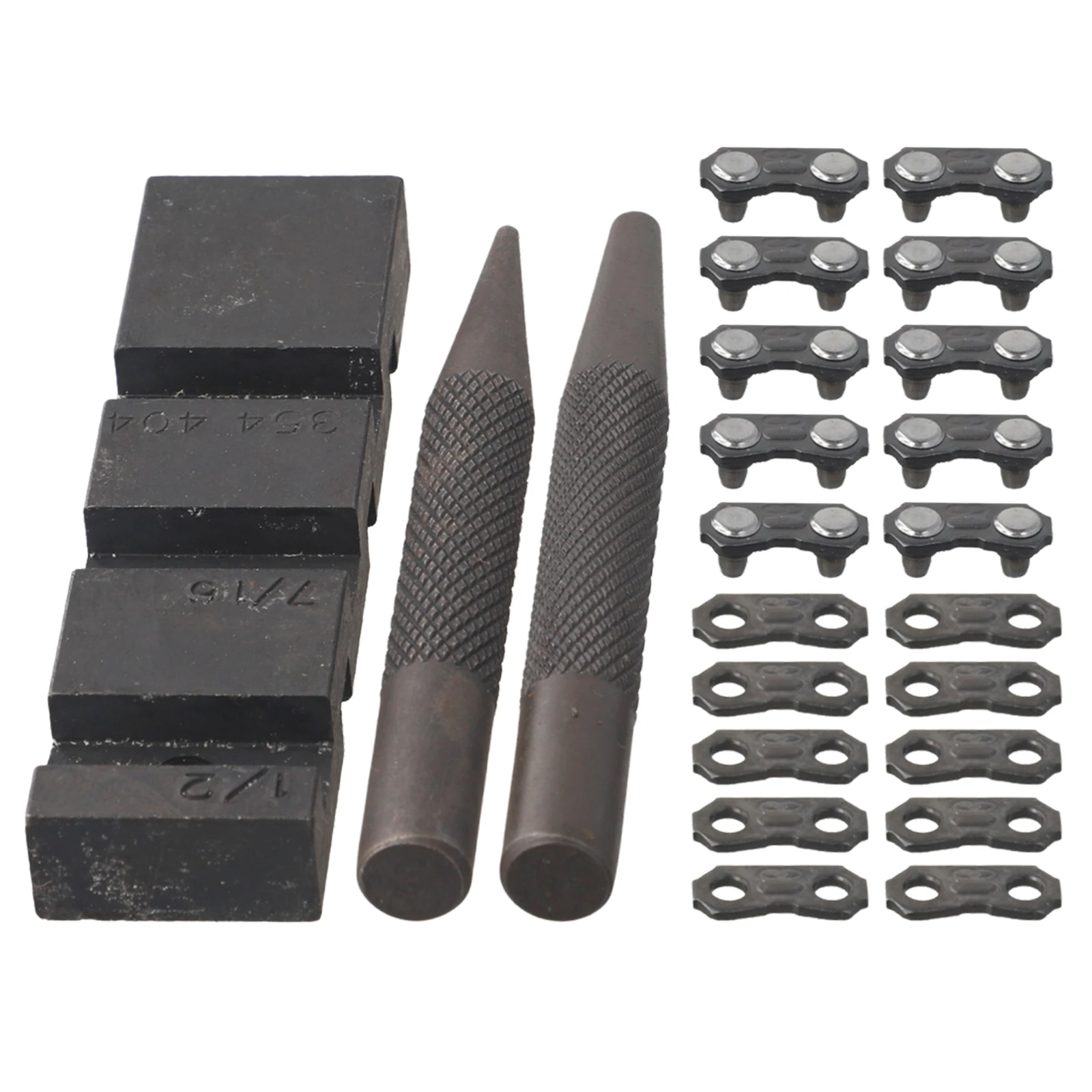 3 Buah/Set Kit Perbaikan Pemutus Gergaji Saku Baja Karbon 325' Alat Tautan Utama untuk 325 058 Kit Perbaikan Rantai Cepat Alat Listrik