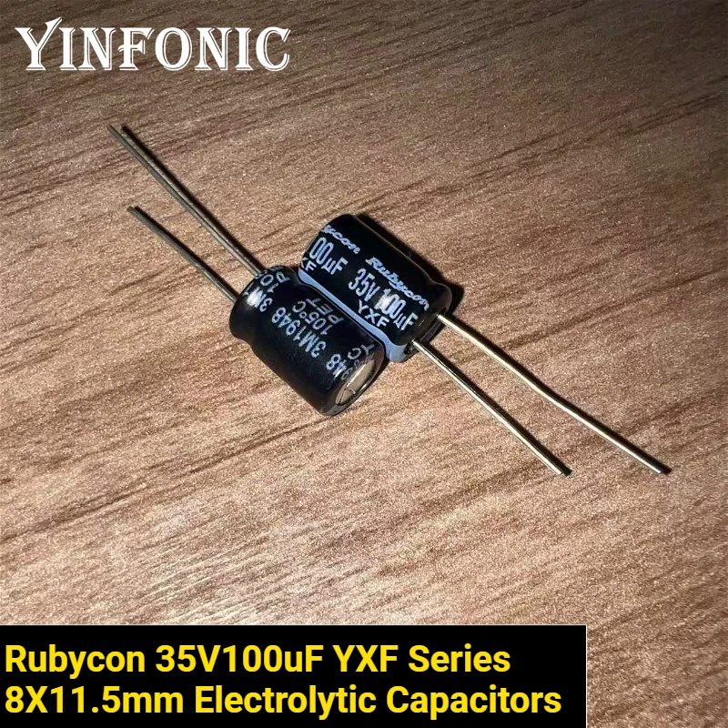 

10 шт./100 шт. Rubycon 35 В 100 мкФ YXF серии 8X11,5 мм 100 мкФ/35 В высокочастотные алюминиевые электролитические конденсаторы
