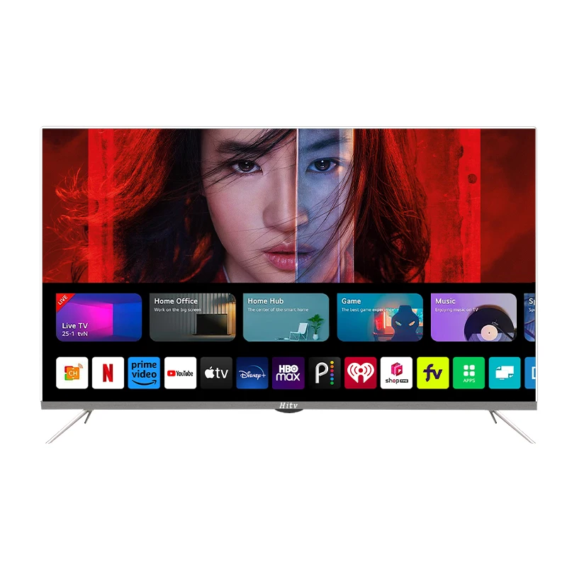 Global Version Android Smart TV 43 Inch 2K 4K UHD Frameless LED Television, WiFi BT Google Play Netflix YouTube HDR10