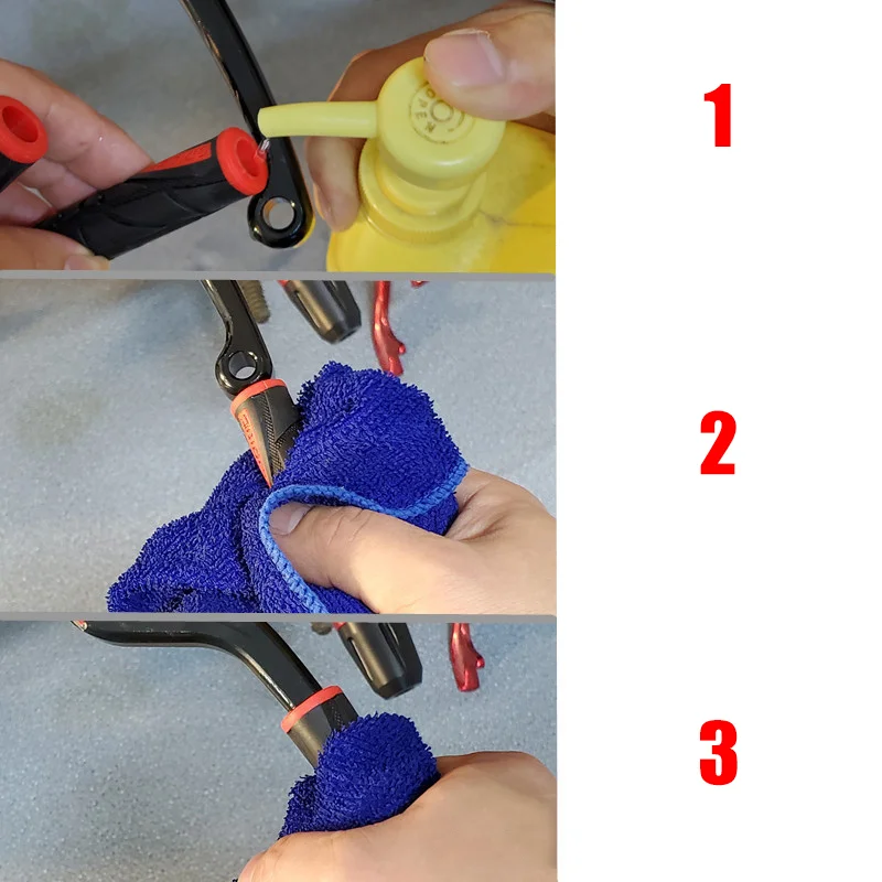 2 قطعة مقبض فرامل الدراجة النارية من السيليكون كم ناعم مضاد للانزلاق غطاء مقود الدراجة الواقي أغطية رافعة الفرامل العالمية #4