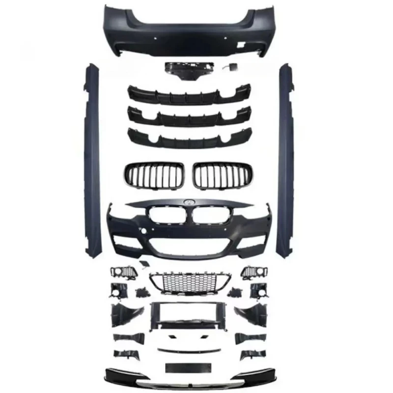 

2025 F30 Sport Body Kit S 3 Series Car Bumper with Front Side Skirts Rear and Diffuser Auto Parts