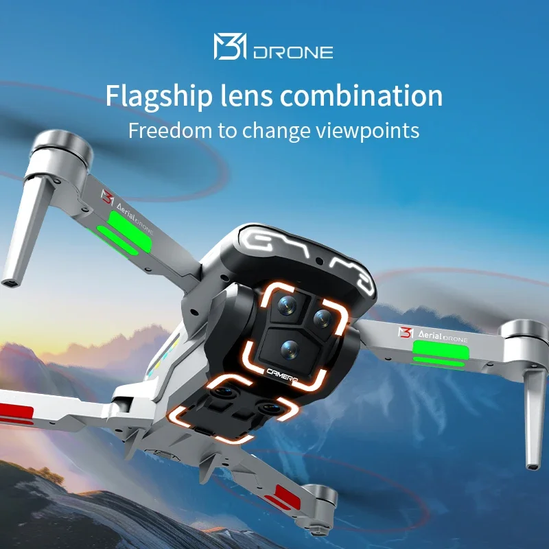 طائرة بدون طيار بدقة 8K عالية الدقة بدون فرش مع شاشة RC |   تحوم التدفق البصري، تجنب العوائق |   كوادكوبتر بلاك تيك للتصوير الجوي