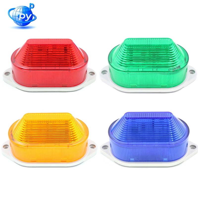 

LED-5051 Strobe Warning Light with Audible Alarm 12V/24V/220V Waterproof Security Signal Lamp, Visual Sound Alert for Industrial