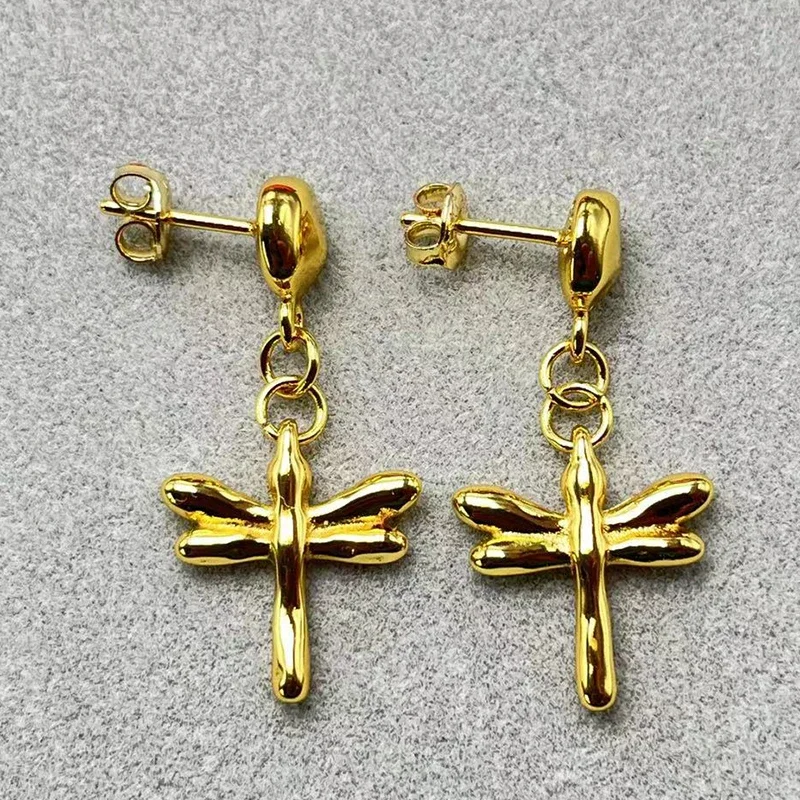 2023 UNO earring Venda Quente em Espanha Alta Qualidade Novas Criativas Mulheres Dragonfly Brincos Romantic Jewelry Gift Bag