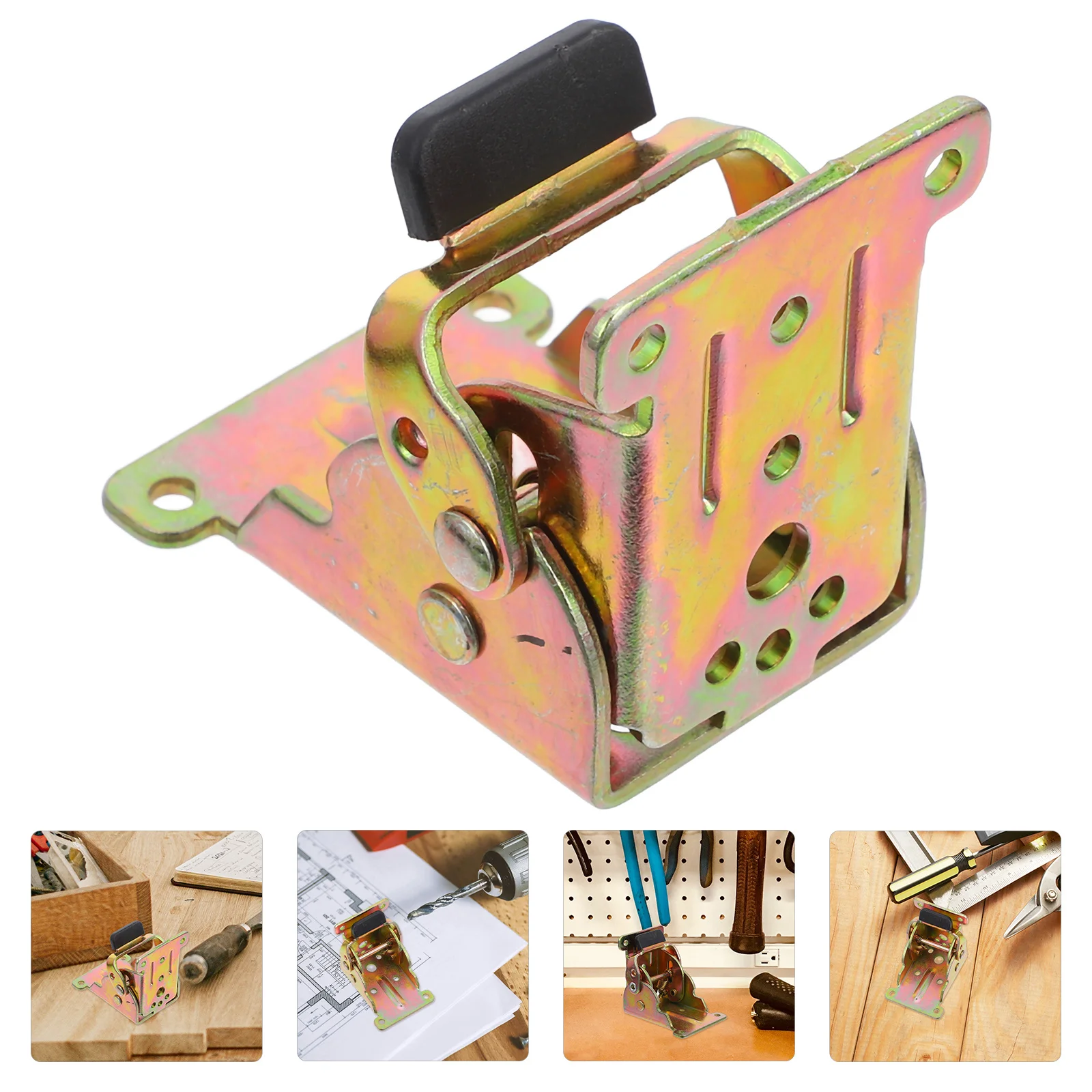 

Durable Iron Folding Leg Hinge 90 Degree Positioning Furniture Parts for Space Saving Locking Hinges