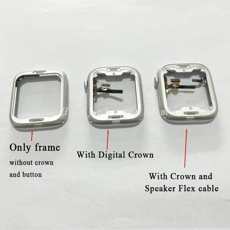 For Apple Watch Middle Frame Series 4 5 SE 6 40mm 44mm Side Roller HomeButton Digital Crown Aluminum Body Plate Original Replace