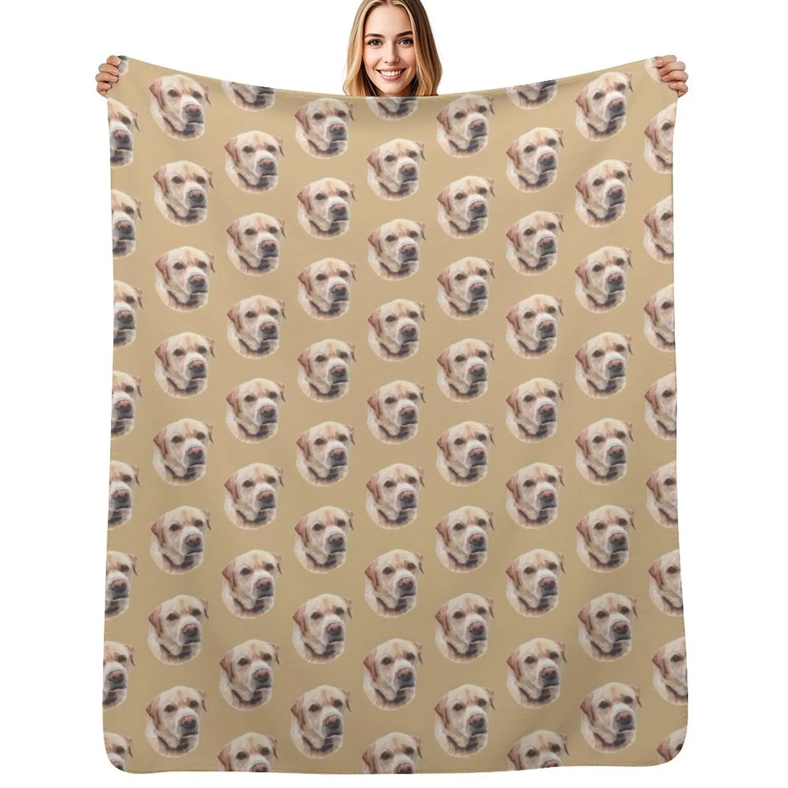 Yellow Labrador Throw Blanket Thin Softest Baby Beautifuls Comforter Single Blankets