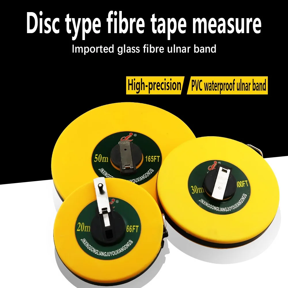 3 Types 20m/30m/50m Tape Measure Site Measurement Fiberglass Soft Rulers Building Surveying Measuring Tool Glass Fiberglasss