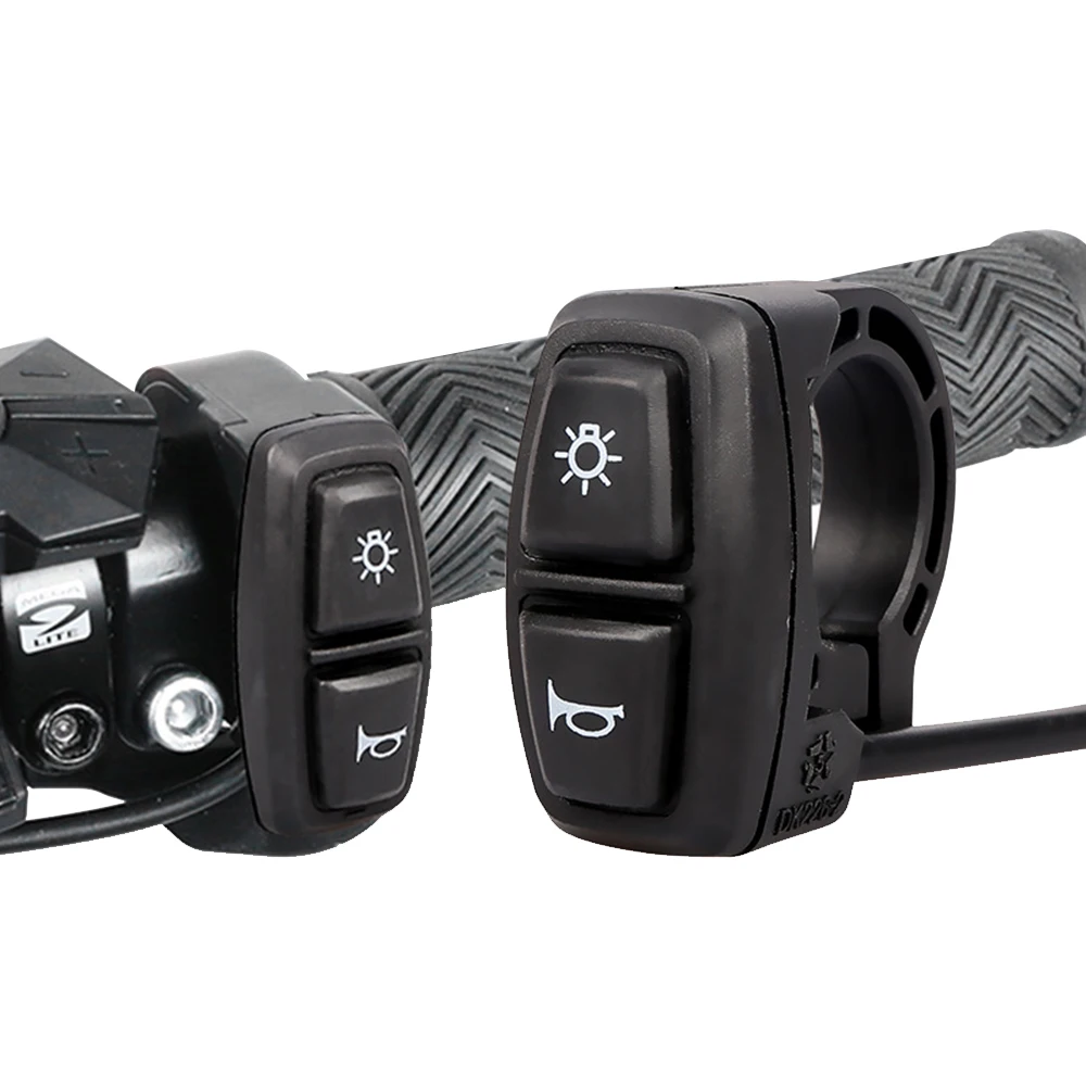 

12 В-72 В 2 в 1, переключатель для электрического велосипеда, скутера, фара, звуковой сигнал DK226, Ebike, красный, желтый провод к фару, универсальный левый и правый