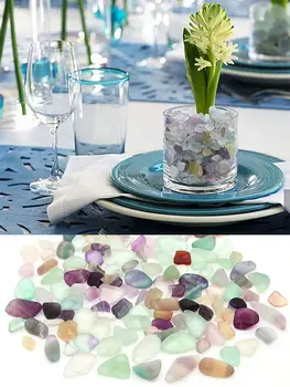 天然混合石英晶體碎石岩石礫石標本魚缸水族箱裝飾天然拋光石和礦石礦物 10 最佳銷售 水晶碎片 - №4