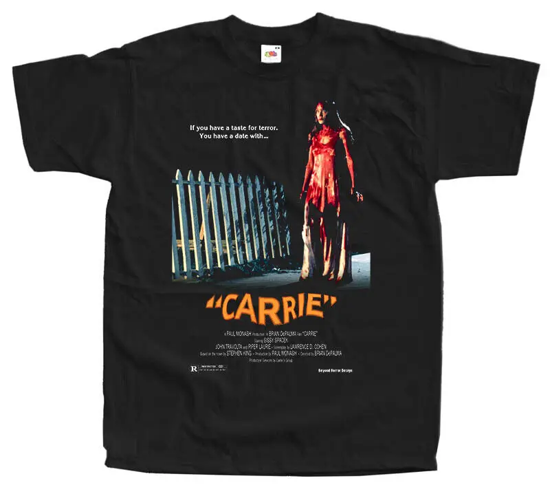 

Carrie T SHIRT TEE v6 Horror Movie Poster BLACK all sizes S to 5XL