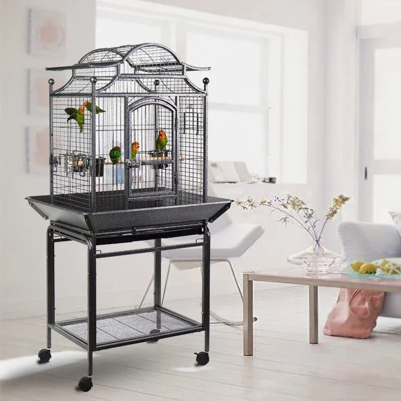 

Pet Meier Parrot Bird Cage Tiger Skin Xuanfeng Peony Wren Myna Cage Large Parrot Large Breeding Cage Automatic