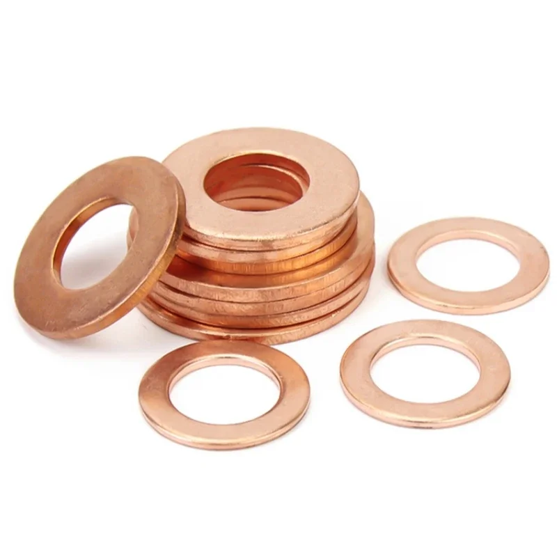 M3M4M5M6M8M10M12M14M16M18M20M22M24M27-M60 Tappi olio in rame puro massiccio Rondella O-ring Guarnizione Coppa del motociclo Distanziatori di tenuta piatti