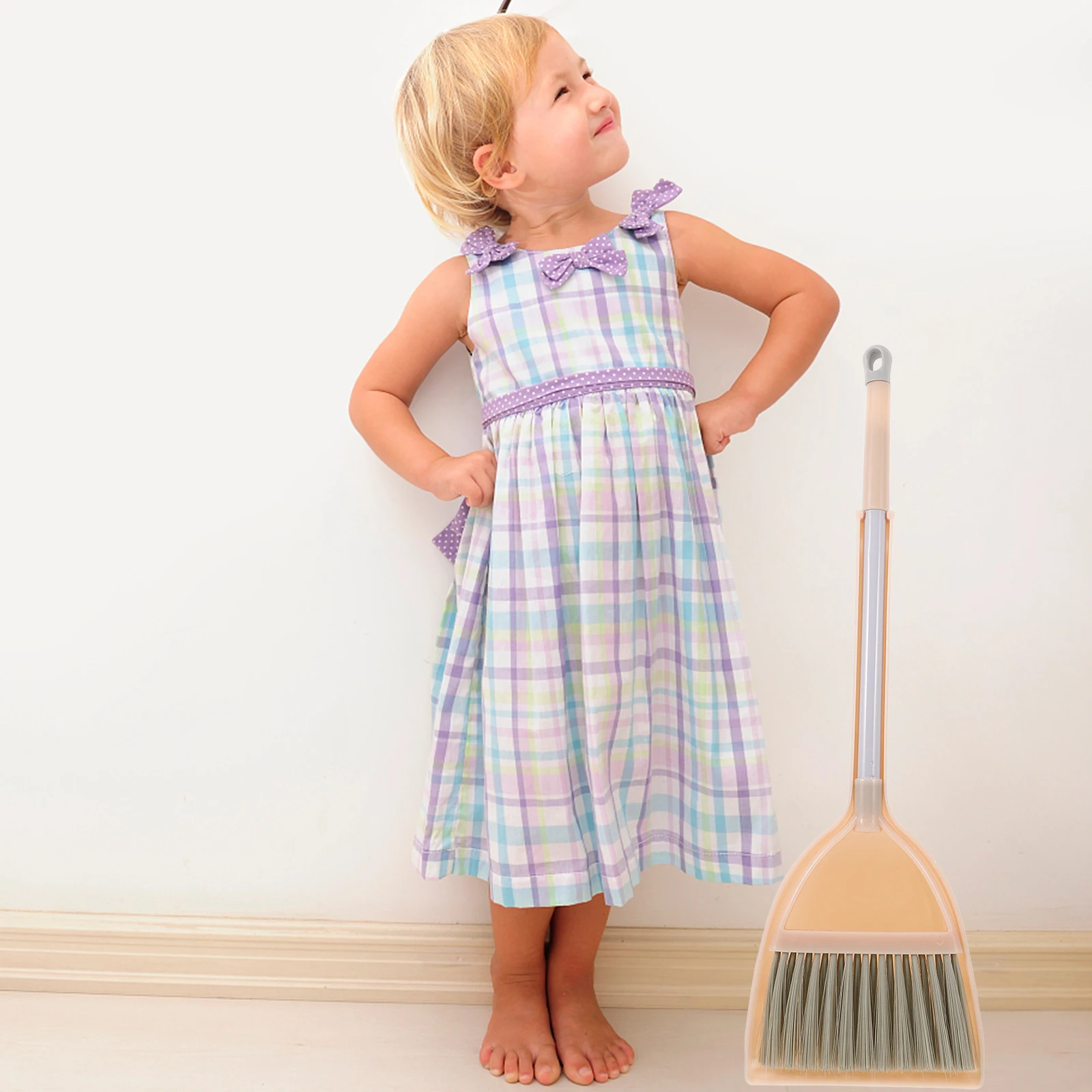 مجموعة واحدة من مجرفة وفرشاة صغيرة للأطفال، أداة تنظيف المكنسة والمغرفة الصغيرة، مجموعة تعلم الأطفال تعزز التفاعل الاجتماعي #3