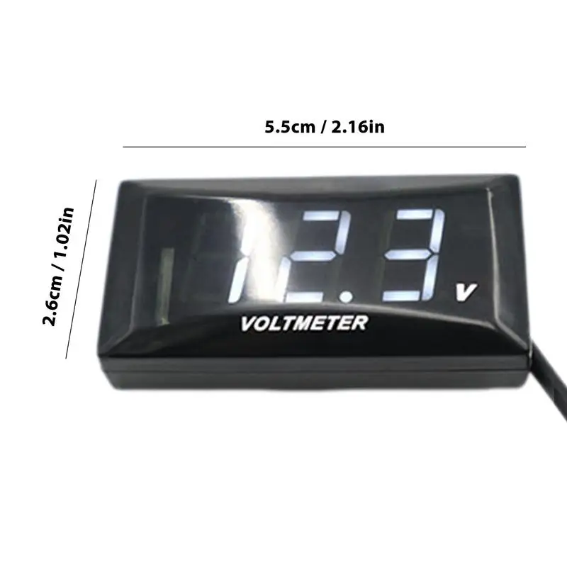 Car Voltage Meter Waterproof Car Voltmeter Display LED Display DC 12-150V Universal Car Battery Voltage Monitor Automotive