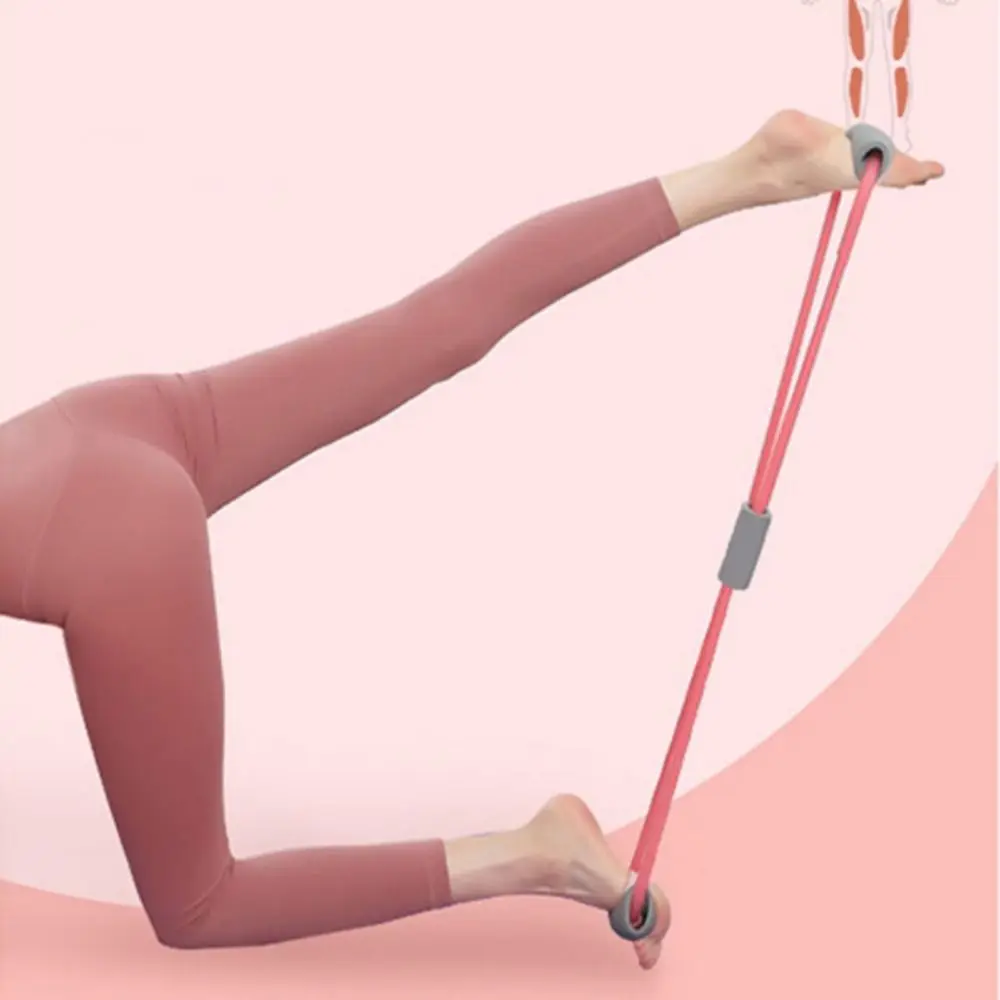 Tensile Tape Yoga Resistance Band 8 Shape Chest Expander Yoga Pilateselastic Band Solid Color TPE Fitness Resistance Bands