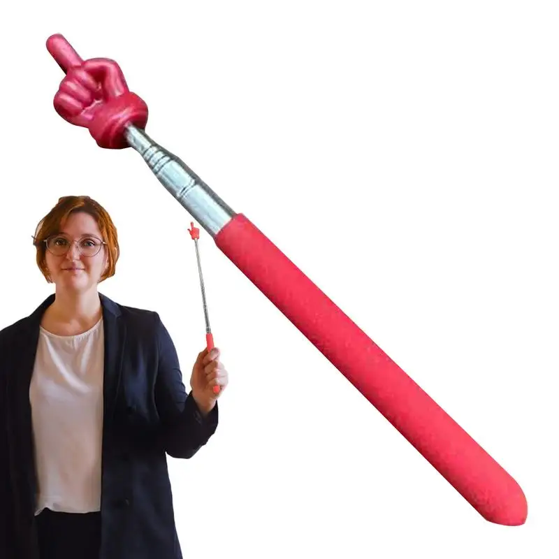 Retractable Teacher Pointer Finger Design StainlessSteel Telescopic School Teaching Pointer Stick Teacher Supplies for Classroom
