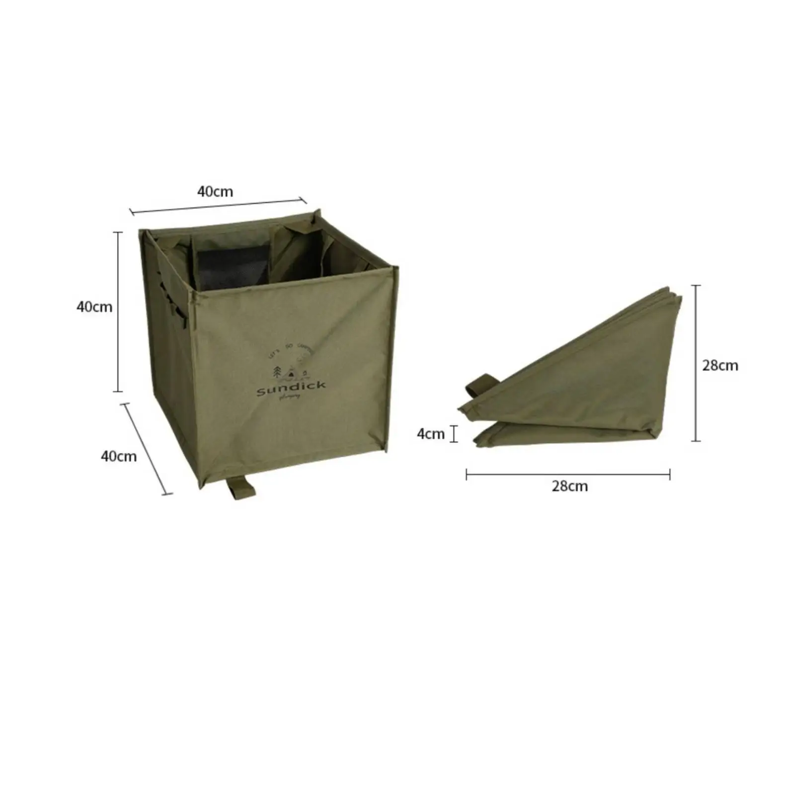 Camping Garbage Can Foldable Outdoor Trash Bin Tear-Resistant for Campsite