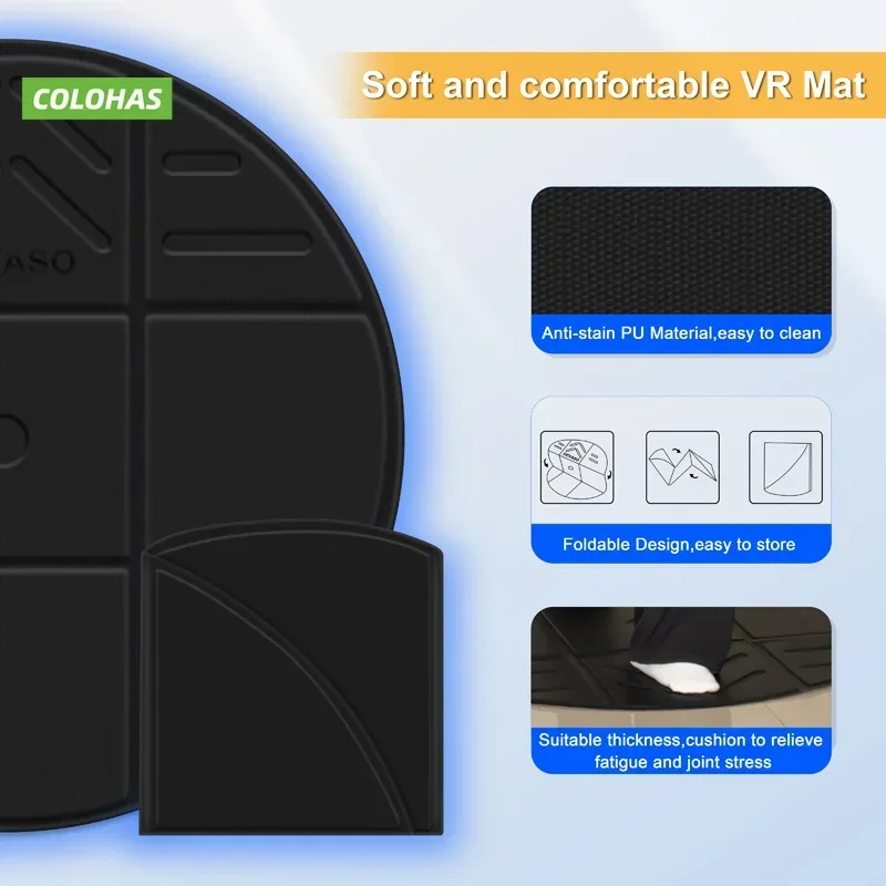 For Meta Quest 3 VR Glasses Sports Floor Mat Anti slip and Anti drop Protection Simulated Space Accessories Game Carpet Games