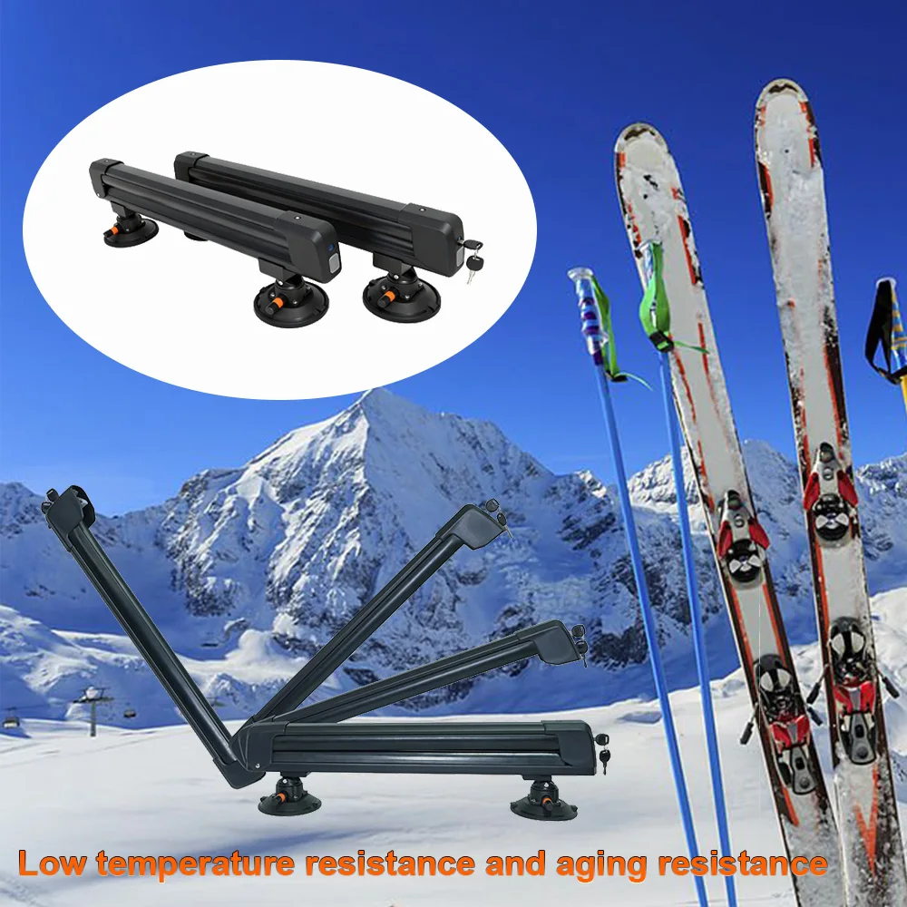 

Крепление на крышу из сплава, переноска для лыж и сноуборда, присоска, запираемая присоска, лыжный багажник для внедорожников/автомобилей, готовый к работе