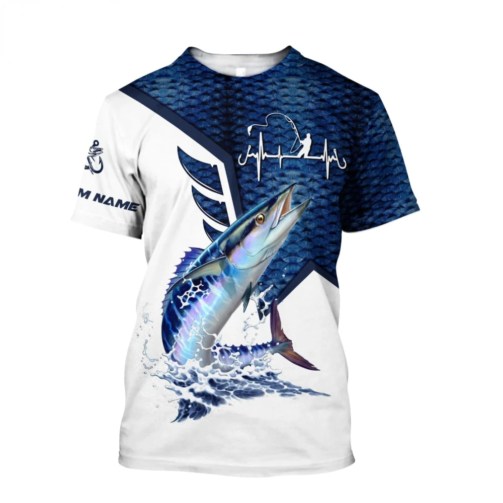 Mahi mahi Fishing Custom Name 3D Printed Mens Unisex Cool Summer T Shirts Short Sleeve Casual T Shirts Hot