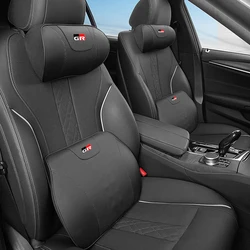 Leather Car Seat Headrest Pillow Lumbar Waist Support Cushion For Toyota GR GAZOO RACING Prado Yaris Hilux Corolla Prius Auris