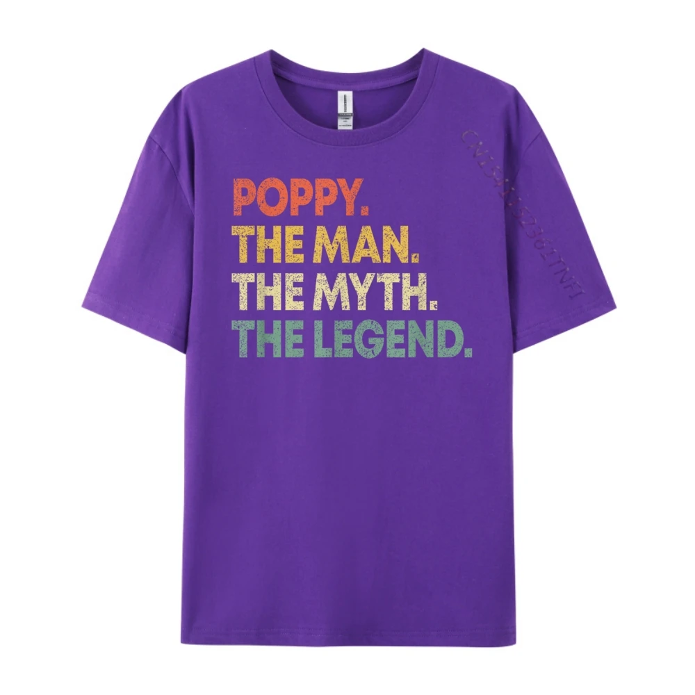تي شيرت رجالي من Poppy The Man The Myth The Legend For Grandpa Hiphop ملابس الشارع الشهير Camisetas De Hombre تي شيرت جرافيك للهالوين