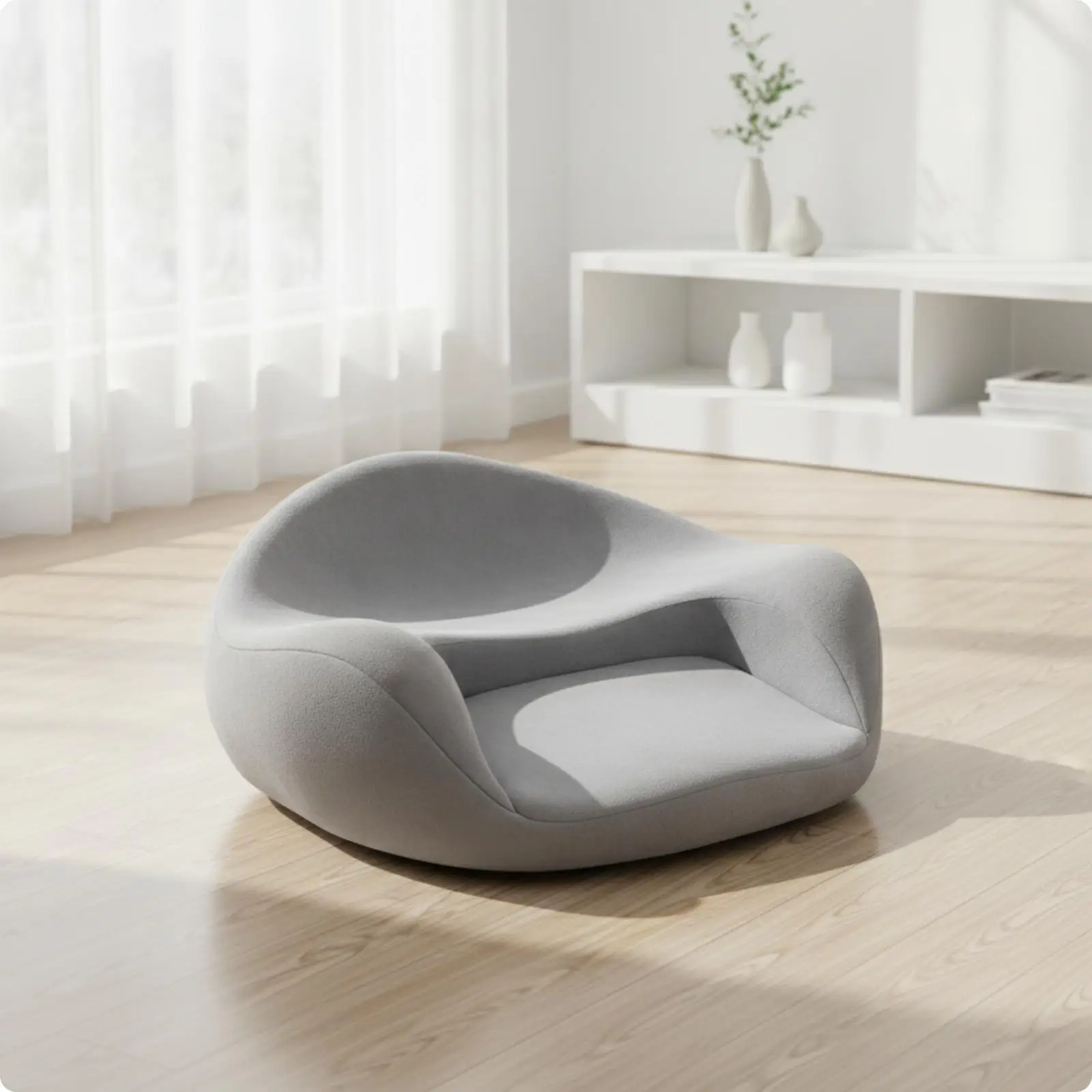 Meditation Floor Pillow with Built-in Back Support Memory Foam Cushion Comfortable Seat for Daily Zen Practice