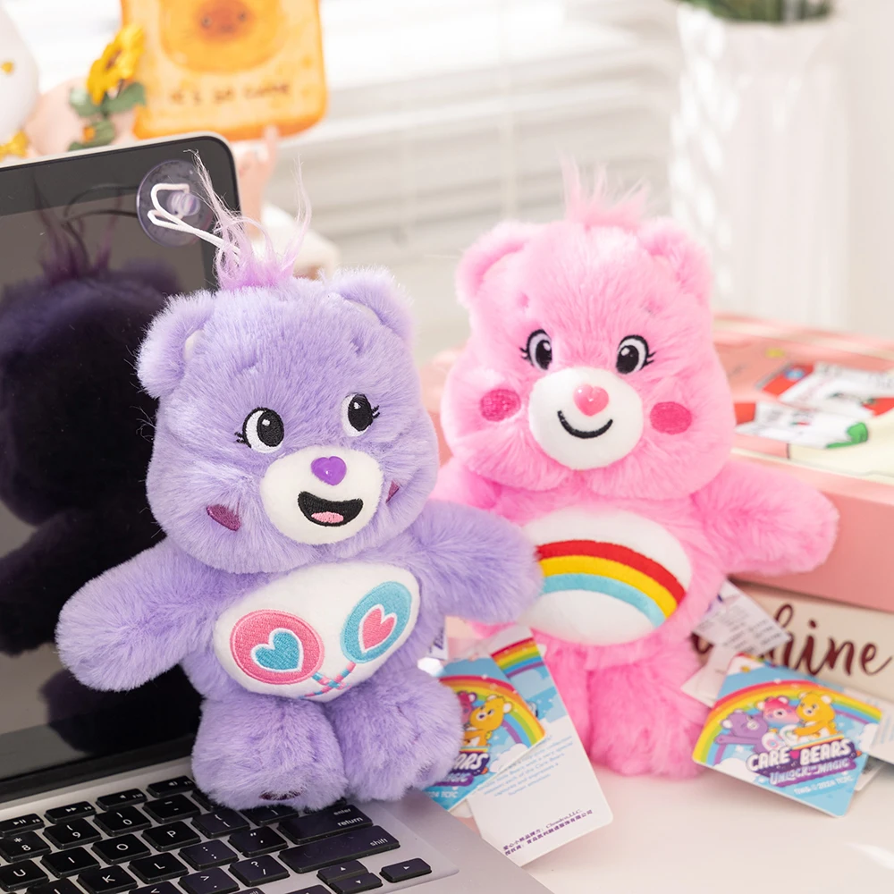 20cm Care Bears Cute Plush Toys Pendant With Sucker Cartoon Bear Soft Stuffed Dolls Homdecor Sleeping Companion Plushie Toys