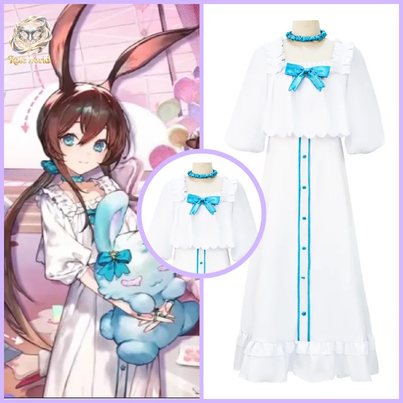 Arknights Amiya MINISO Collab Fuzzy Dream Party Pajama Set Cosplay Full Set Game Costume For Comic Con Halloween Party