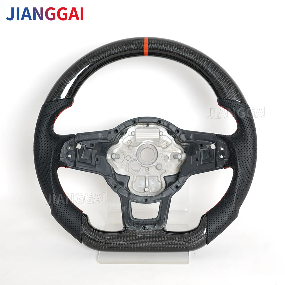 Real Carbon Fiber Steering Wheel for Volkswagen Gti Golf Vw Mk7 2015-2019 Golf 7 R 2015-2017 with Paddle Shift Holes