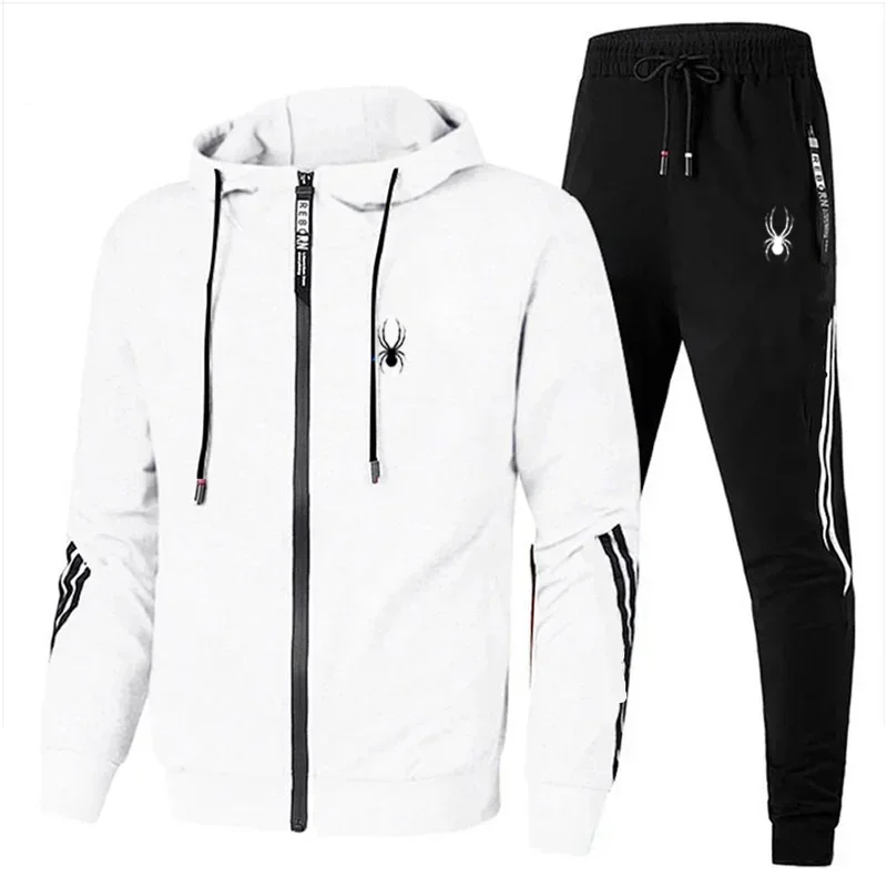 Spring Autumn Men Tracksuits Sets Long Sleeve Hoodie Jogging Trousers 2 Piece Fitness Running Suits Sportswear Casual Clothing