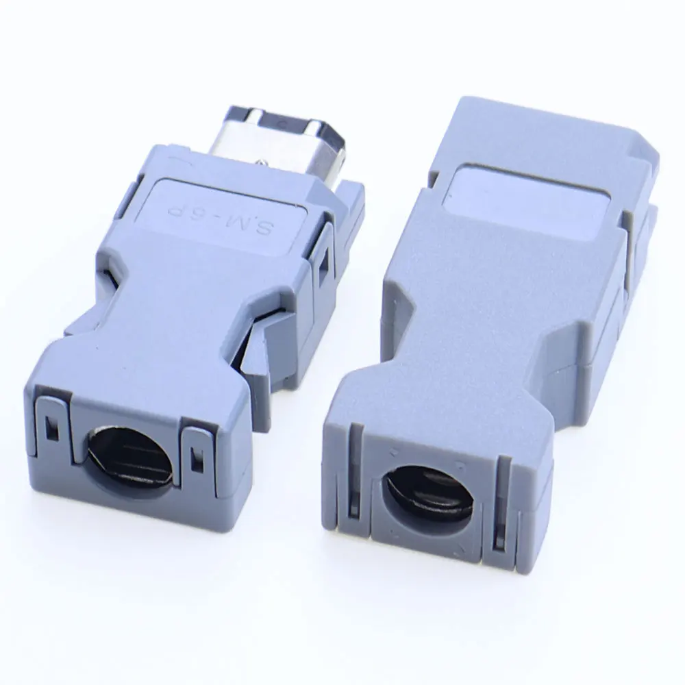 1PC SM-6P SM-6E Male Female Connector 6Pin Firewire IEEE 1394 For Yaskawa For Panasonic Servo Motor Encoder Encoder Plug