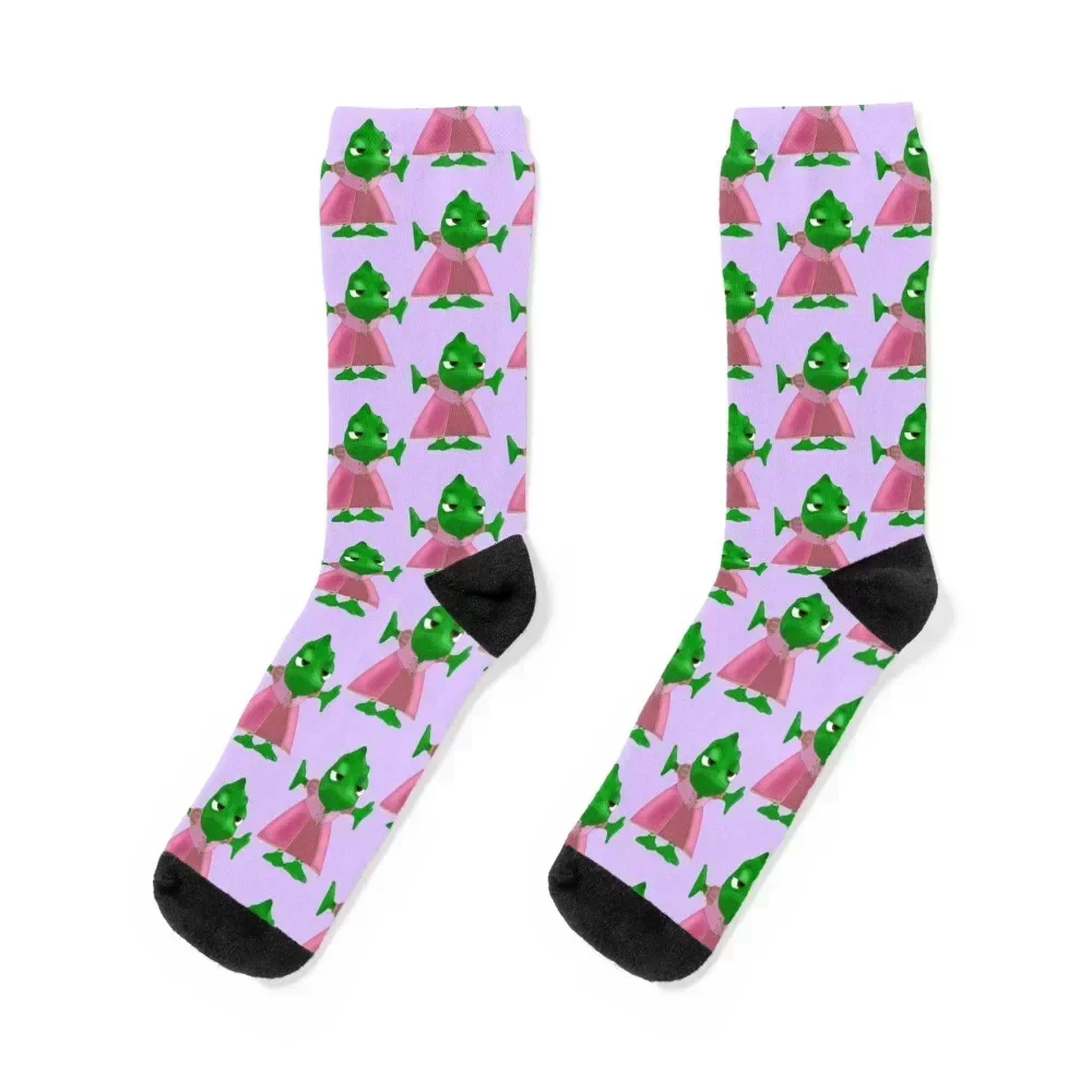 

Pascal from Tangled pattern with pastel purple background Socks cartoon Christmas anime funny gift Male Socks Women's
