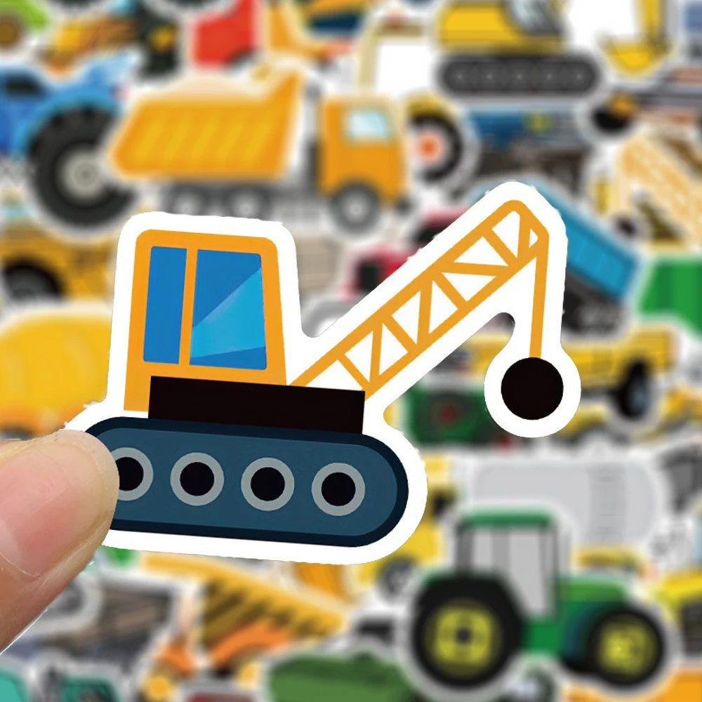 10/30/50pcs Cartoon Truck Transportation Vehicle Stickers Decals DIY Stationery Phone Notebook Funny Graffiti Sticker Decoration