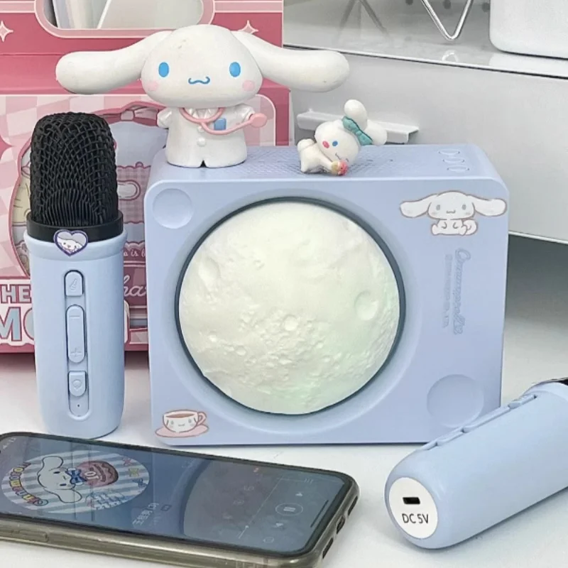 Bluetooth speaker moon night light home wireless karaoke microphone gift for girlfriend's birthday Desktop decoration image 3