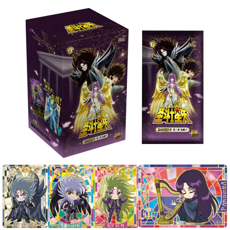 

Original Saint Seiya Cards Booster Box Ikki Esmeralda Shiryu Seiya Anime Rare Limited Collection Game Card Children's Xmas Gifts