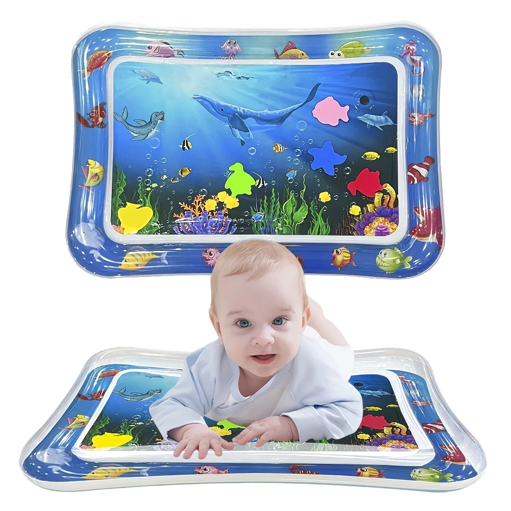 

1 шт. надувной ПВХ детский игровой водный коврик с квадратным уплотнением, коврик для малышей, игрушки для раннего образования, коврик, подушка, подарок