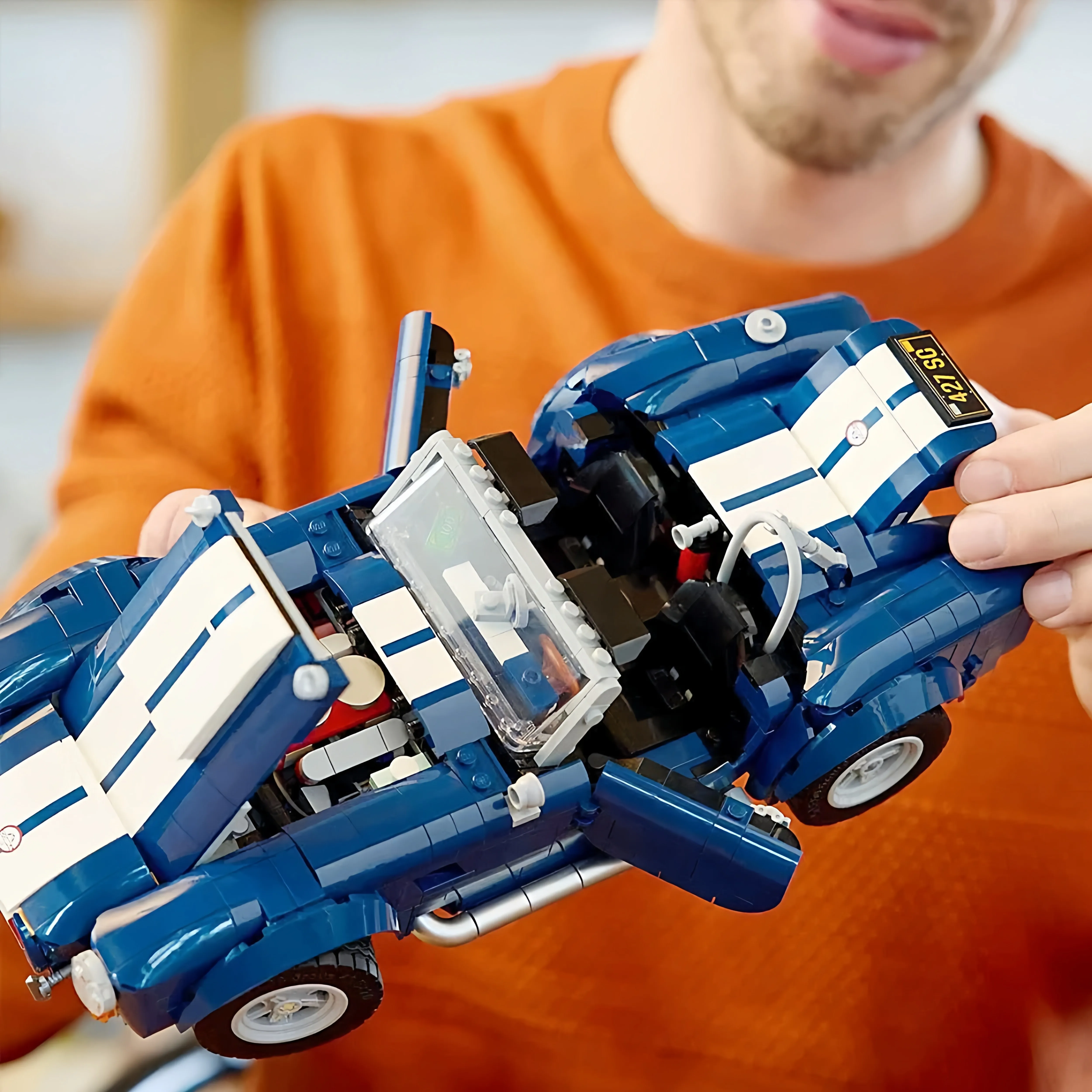 2025 novos blocos de construção de carro técnica cobra 1241 peças (compatível 10357)-kit de modelo de supercarro diy, brinquedos de exibição colecionáveis para bo