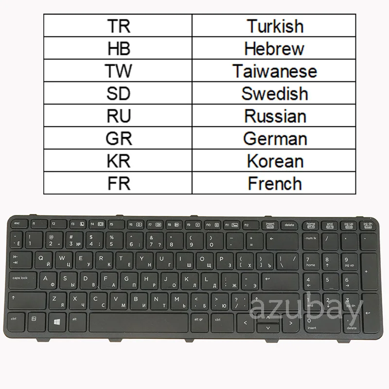 Backlit Keyboard for HP 787801-780170-141-BB1-AB1-B71-251-041-AD1-051 6037B0104324  SG-61320-2TA TR HB TW SD RU GR KR FR QWERTY